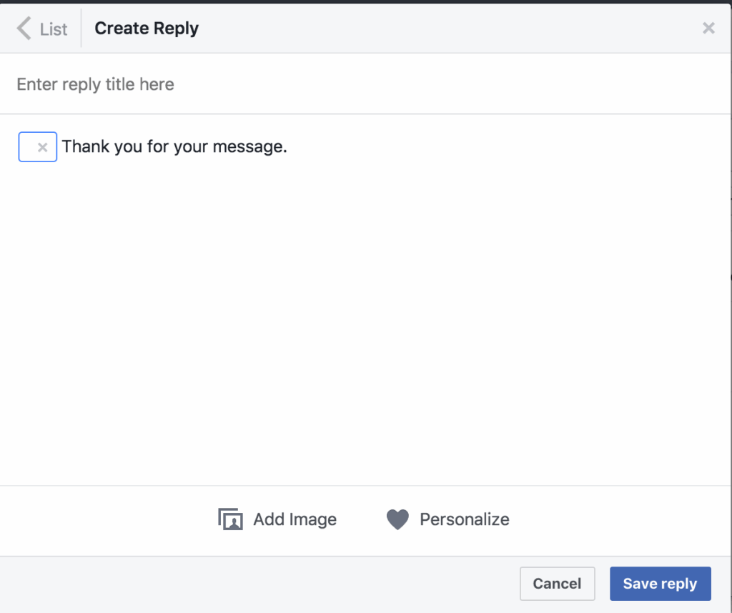 personalized name saved reply