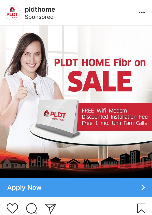 pldt home instagram ad