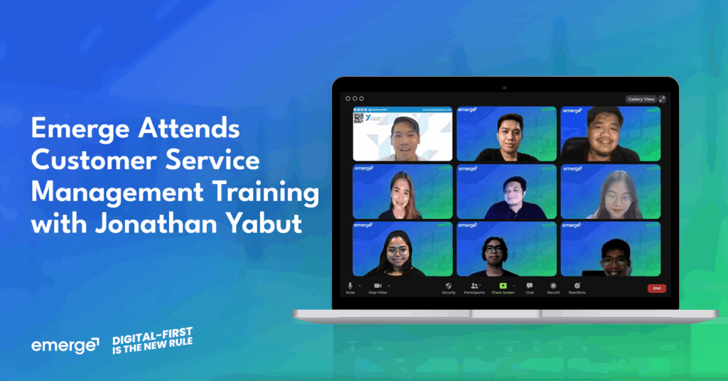 EMERGE ATTENDS CUSTOMER SERVICE MANAGEMENT TRAINING WITH JONATHAN YABUT
